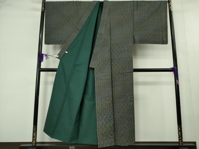 平和屋本店●極上 男性 菅原工房 菅原結作 漢方染紬 キングサイズ ほていや扱い 証紙付き 逸品 未使用 DZAC0265kh6