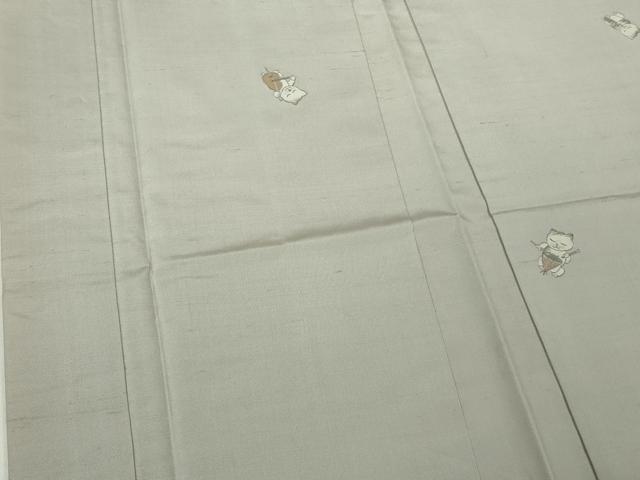 平和屋着物∞極上 京の名門・菱屋六右ェ門 紬 長羽織 猫 楽器 逸品 DZAC0286kh6
