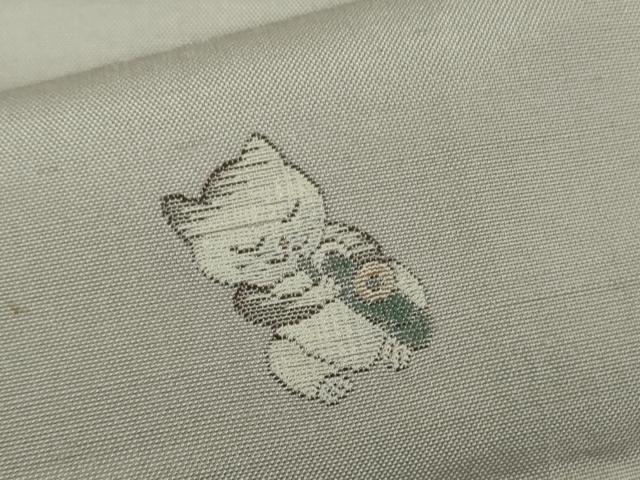 平和屋着物∞極上 京の名門・菱屋六右ェ門 紬 長羽織 猫 楽器 逸品 DZAC0286kh6