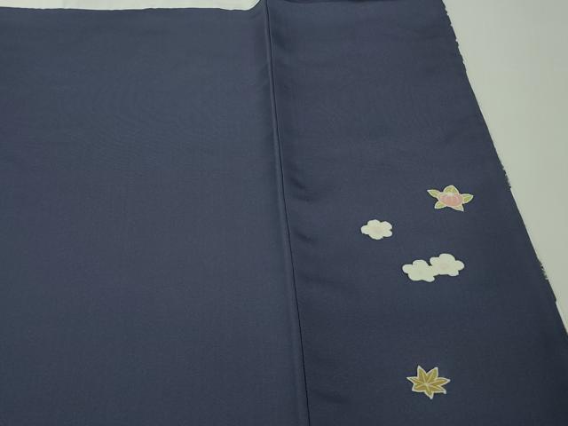 平和屋本店●極上 訪問着 作家物 駒刺繍 流水花松文 暈し染め 金彩 反端付き 逸品 未使用 DZAC0288kh6
