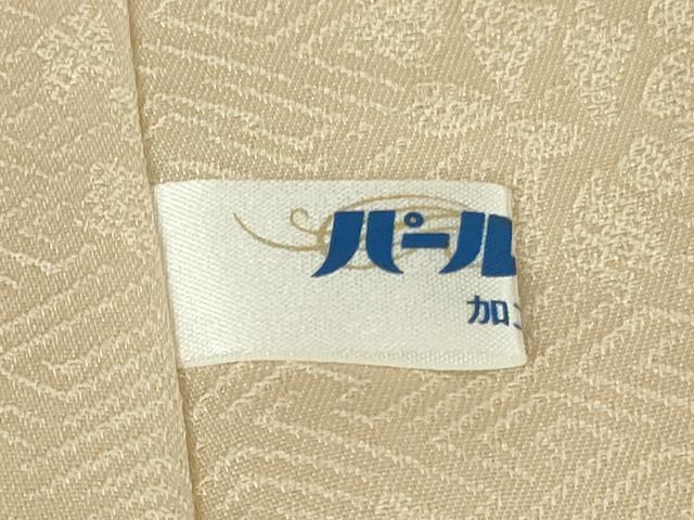 平和屋本店●極上 皇室献上作家 藤井寛 訪問着 駒刺繍 雲取り吉祥花文 鳥の子色地 金彩 ロング丈 逸品 DZAC0327kh6