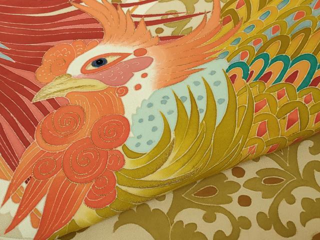平和屋本店●極上 本加賀友禅作家 木村雨山 黒留袖 刺繍 鳳凰 金糸 逸品 DZAC0336kh6