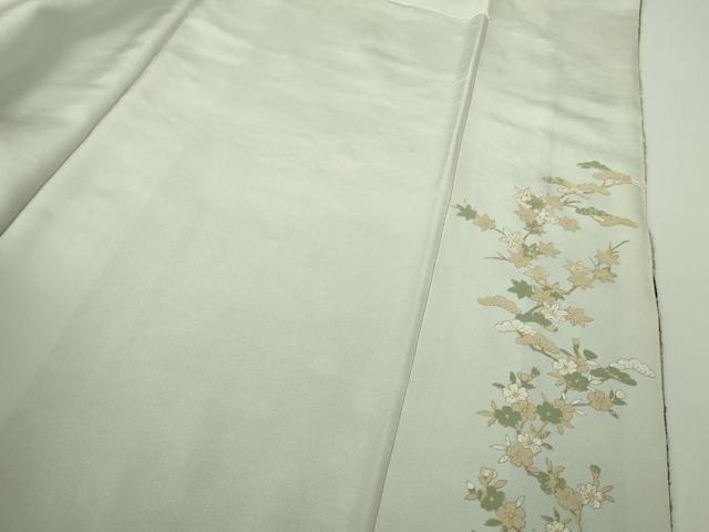 平和屋本店●極上 中国三大刺繍 スワトウ刺繍 汕頭刺繍 総刺繍 訪問着 港城下町人物風景 鬼しぼ縮緬 暈し染め 金糸 逸品 未使用DZAC0350kh6