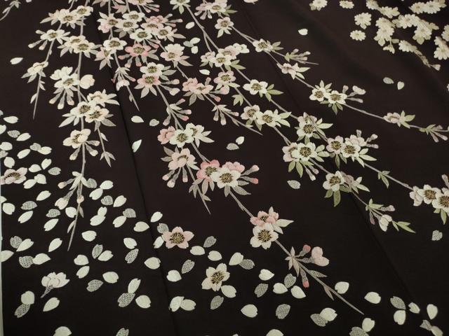 平和屋本店●極上 中国三大刺繍 相良刺繍 総刺繍 訪問着 舞桜 菊 紫黒色地 金糸 ロング丈 逸品 DZAC0353kh6