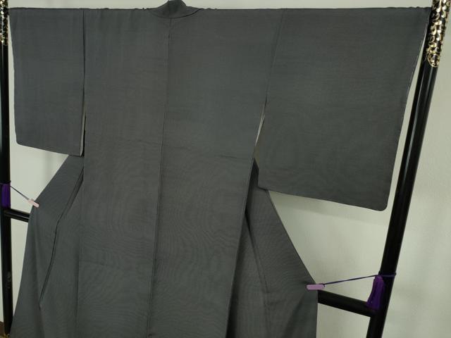 平和屋本店●極上 人間国宝 初代六谷梅軒の息子 二代目 六谷梅軒(六谷博臣)江戸小紋 行儀 藍墨茶色×灰青色 逸品 未使用 DZAC0356kh6