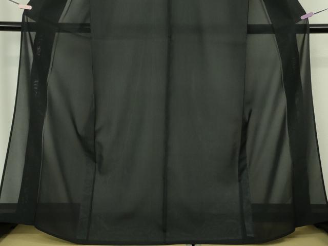 平和屋本店*極上 夏物 東郷織物謹製 本場大島紬 夏大島 縞柄 黒地 証紙付き 逸品 未使用 DZAC0360kh6