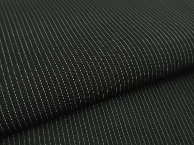 平和屋本店*極上 夏物 東郷織物謹製 本場大島紬 夏大島 縞柄 黒地 証紙付き 逸品 未使用 DZAC0360kh6