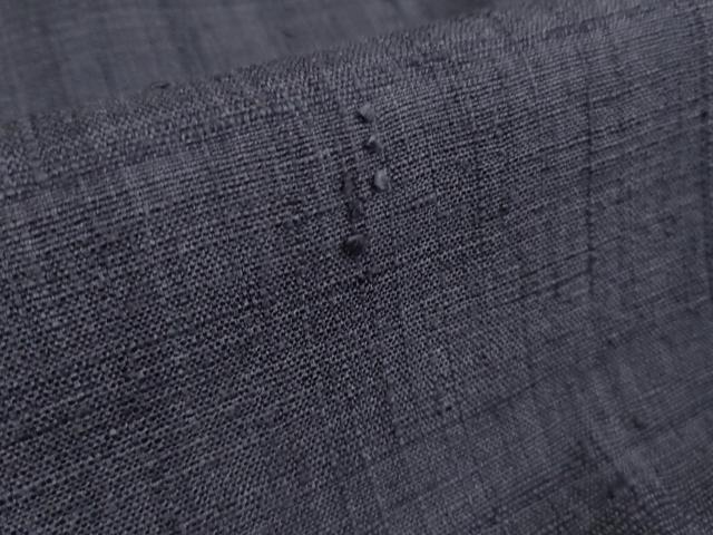 平和屋本店●極上 浦野理一 経節紬 色無地 濃鼠色 逸品 DZAC0364kh6