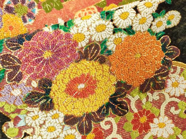 平和屋本店●極上 中国三大刺繍 相良刺繍 総刺繍 駒刺繍 色打掛 和装 婚礼 結婚式 花嫁 雪輪花文 金彩 仮絵羽 逸品 未使用 DZAC0377kh6