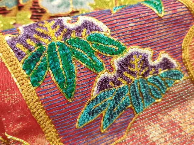 平和屋本店●極上 中国三大刺繍 相良刺繍 総刺繍 駒刺繍 色打掛 和装 婚礼 結婚式 花嫁 雪輪花文 金彩 仮絵羽 逸品 未使用 DZAC0377kh6