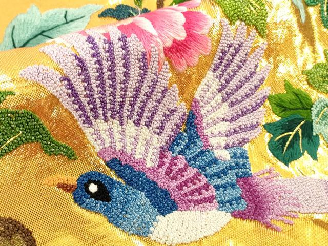 平和屋本店●最高級 中国三大刺繍 相良刺繍 駒刺繍 総手刺繍 色打掛 和装 婚礼 結婚式 花嫁 金箔冨貴紋様 逸品 DZAC0378kh6