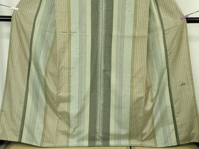 平和屋本店●極上 能州紬 絲藝苑 上島洋山 間道 ますいわ屋扱い 逸品 DZAC0386kh6