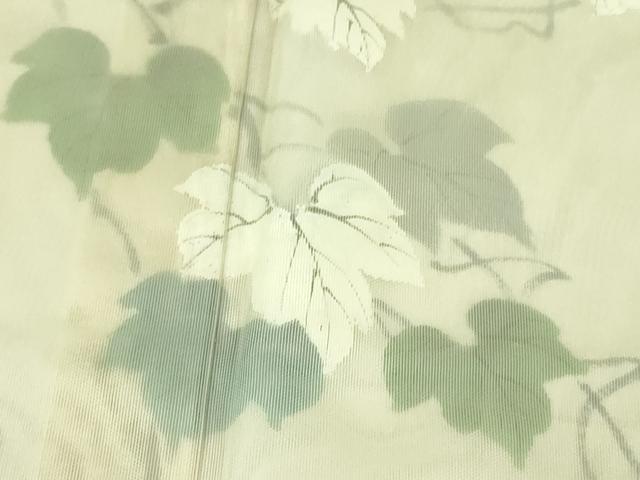 平和屋本店▽極上 訪問着 無双 紗袷 紗×紗 手描き 蔦の葉文 暈し染め 逸品 DZAC0399kh6