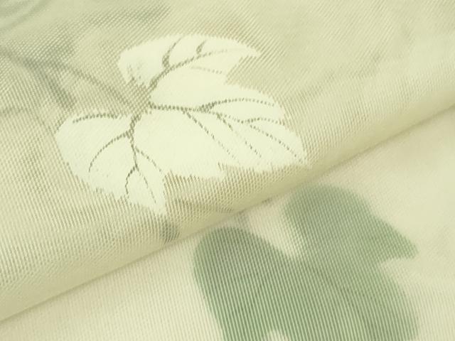 平和屋本店▽極上 訪問着 無双 紗袷 紗×紗 手描き 蔦の葉文 暈し染め 逸品 DZAC0399kh6