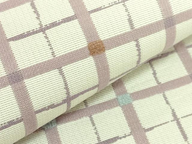 平和屋着物●極上 西陣 有栖川織物謹製 六通柄袋帯 モール 格子 証紙付き 逸品 未使用 DZAC0405kh6