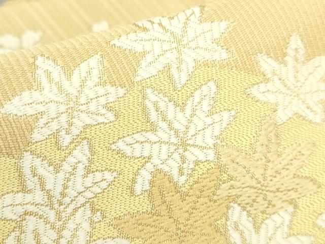 平和屋着物●極上 西陣 木原織物謹製 九寸名古屋帯 唐織 舞花文 証紙付き 逸品 未使用 DZAC0441kh6