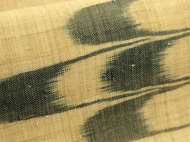 平和屋本店*極上 夏物 芭蕉布 手積み芭蕉糸100% 九寸名古屋帯 絣絵 逸品 DZAC0445kh6