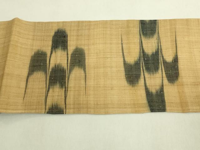 平和屋本店*極上 夏物 芭蕉布 手積み芭蕉糸100% 九寸名古屋帯 絣絵 逸品 DZAC0445kh6