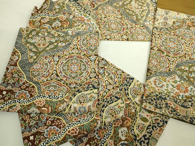 平和屋本店●最高級 中国三大刺繍 総相良刺繍 総刺繍 袋帯 200万粒 総詰め 切嵌花鳥文 金銀糸 逸品 DZAC0454kh6