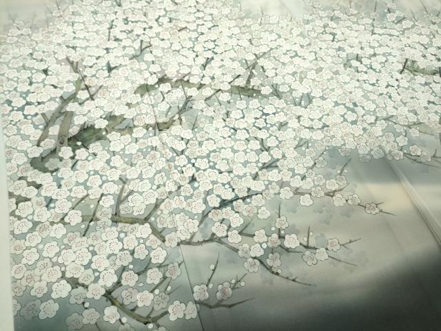 平和屋本店●極上 日本画家 濡れ描き友禅作家 高橋峰陵 訪問着 枝桜 暈し染め さが美扱い 逸品 DZAC0529kh6