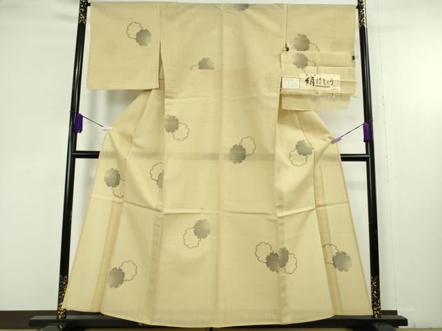 平和屋本店*極上 夏物 絹芭蕉 夏上布 雪輪重ね 枯色地 高島屋扱い 証紙付き 逸品 未使用 DZAC0587kh6