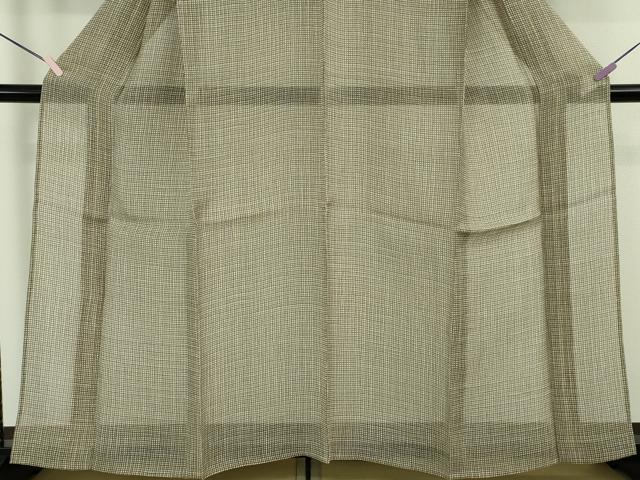 平和屋本店*極上 夏物 本塩沢 夏塩沢 格子 高島屋扱い 逸品 未使用 DZAC0589kh6