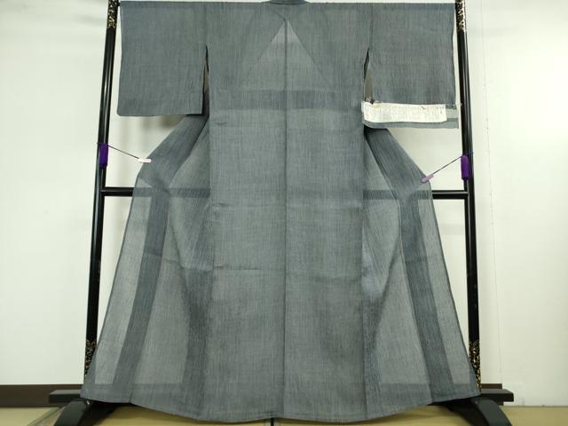 平和屋本店*極上 夏物 本場小千谷ちぢみ 麻 杉山織物謹製 杉久 縞 証紙付き 逸品 DZAC0593kh6