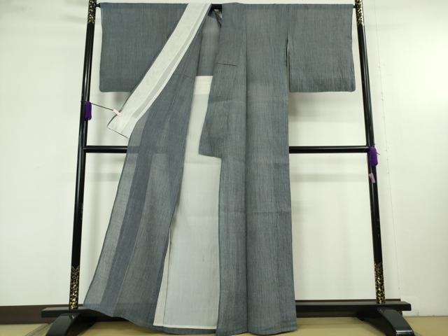 平和屋本店*極上 夏物 本場小千谷ちぢみ 麻 杉山織物謹製 杉久 縞 証紙付き 逸品 DZAC0593kh6