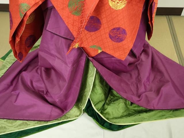 平和屋本店●極上 十二単 唐衣・表着・打衣・五衣 唐織 和装 婚礼 結婚式 花嫁 神社挙式 逸品 DZAC0597kh6