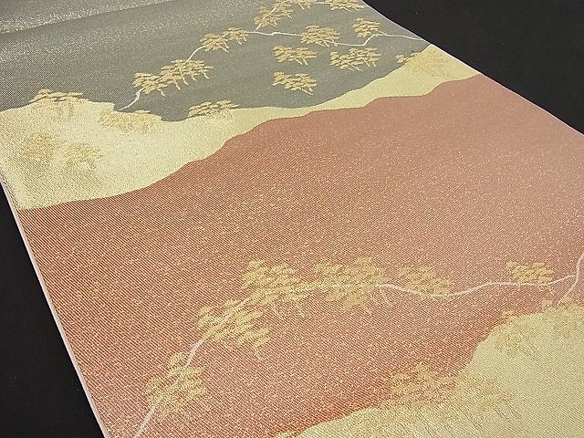平和屋着物■六通柄袋帯 浜松文 金糸 逸品 n-ea0101