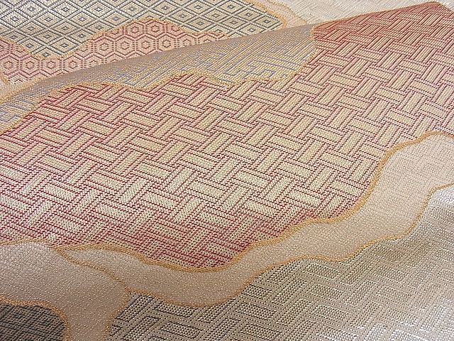 平和屋着物■佐賀錦 六通柄袋帯 二重箔 道長吉祥文 金銀糸 逸品 n-ea0214
