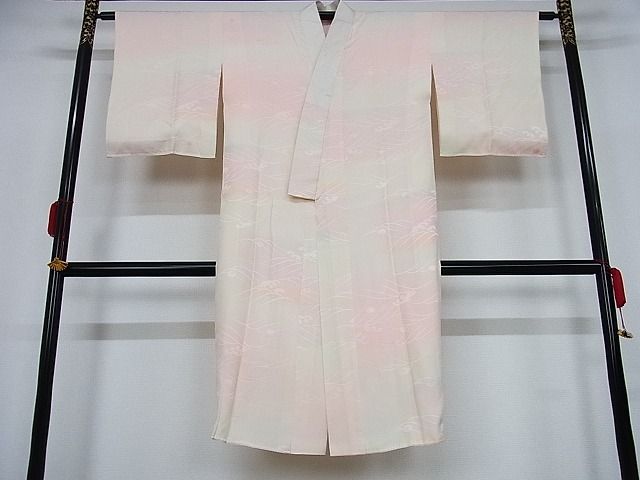 平和屋着物■長襦袢 袷 立波文 暈し染め 正絹 逸品 A-ex5030