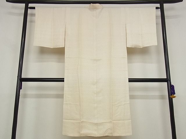 平和屋着物■長襦袢 袷 草花地紋 正絹 逸品 B-ey2802