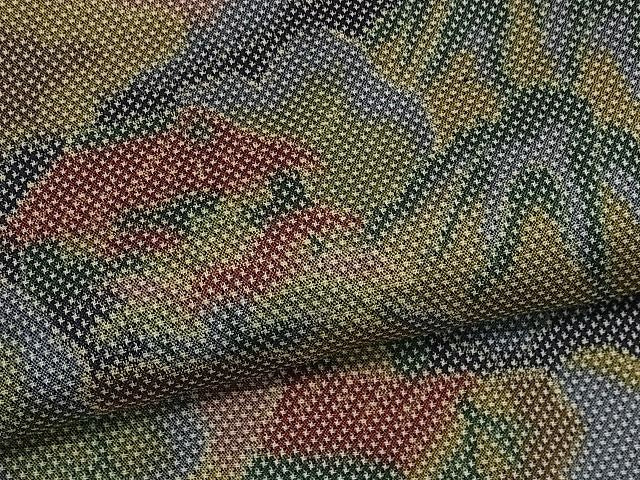 平和屋着物■上質なお召 風景文 逸品 fb5596