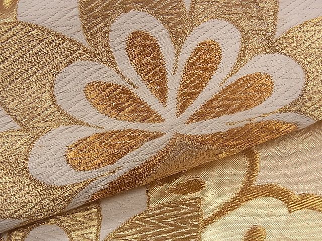 平和屋着物■六通柄袋帯 唐織 桐松文 金糸 逸品 fb8996