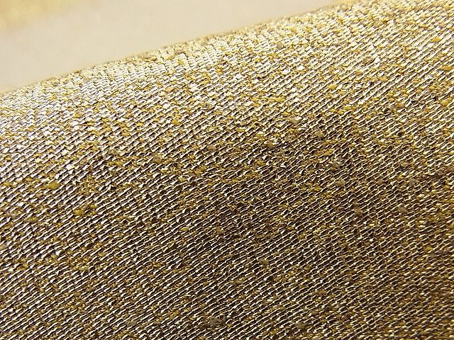 平和屋着物■太鼓柄袋帯 綴れ 地紙重ね霞文 金銀糸 逸品 n-fn0146
