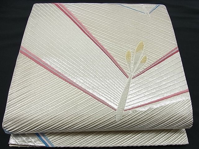 平和屋着物■六通柄袋帯 若松葉文 金銀糸 逸品 n-fn0212