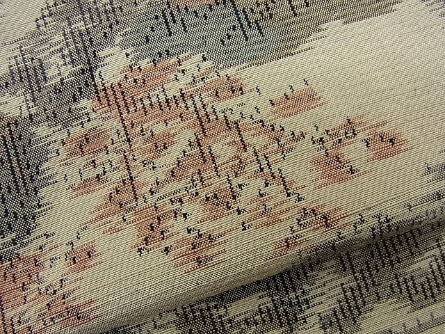 平和屋着物■上質な紬 流水風景文 逸品 n-fn0254