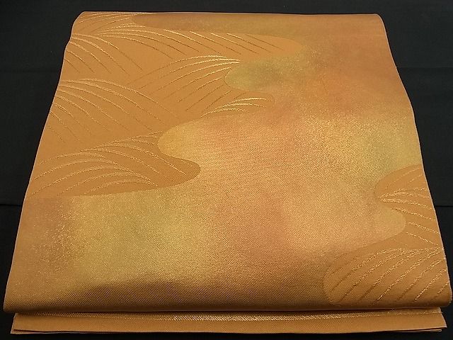 平和屋着物■全通柄 本袋帯 吉祥霞文 金彩 逸品 n-fn0513