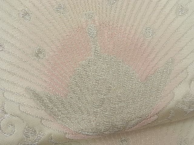 平和屋着物■六通柄袋帯 唐織 亀甲孔雀文 銀糸 逸品 n-fw0948