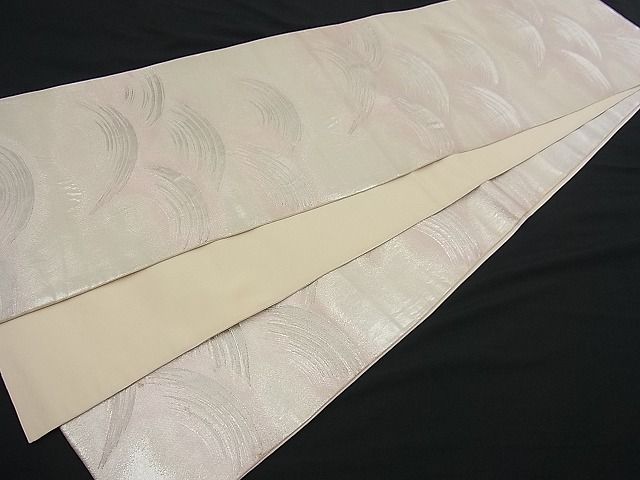 平和屋着物■六通柄袋帯 変わり青海波 銀糸 逸品 n-fw1114