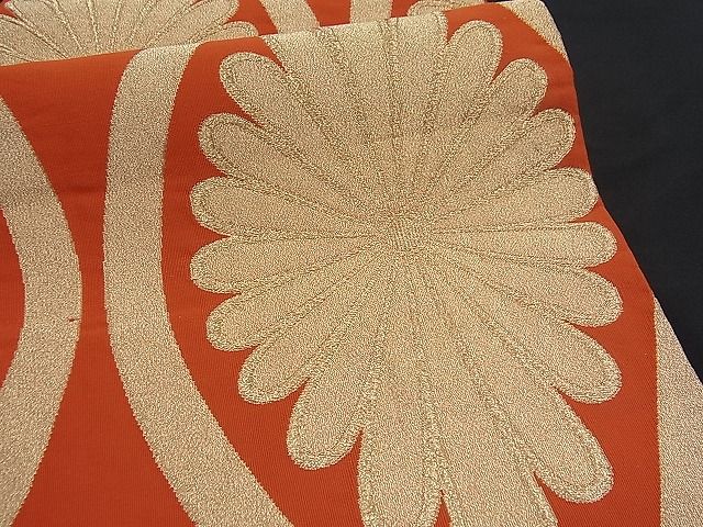 平和屋着物■六通柄袋帯 立涌花文 金糸 逸品 n-fw1128