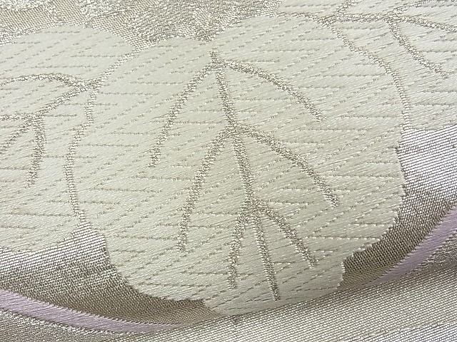 平和屋着物■六通柄袋帯 唐織 五三の桐菱文 銀糸 逸品 n-fw1193