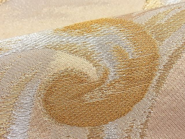 平和屋着物■六通柄袋帯 立波飛鶴文 金銀糸 逸品 n-fw1417