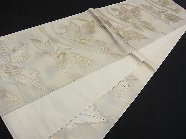 平和屋着物■六通柄袋帯 更紗花唐草文 金銀糸 逸品 n-fw1435