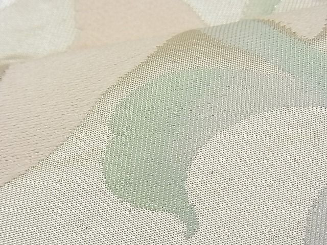 平和屋着物■六通柄袋帯 唐織 松皮菱花唐草文 銀糸 逸品 n-fw1460