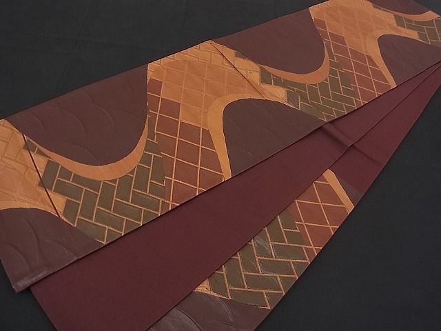 平和屋着物■六通柄袋帯 吉祥芝文 逸品 n-fw1647