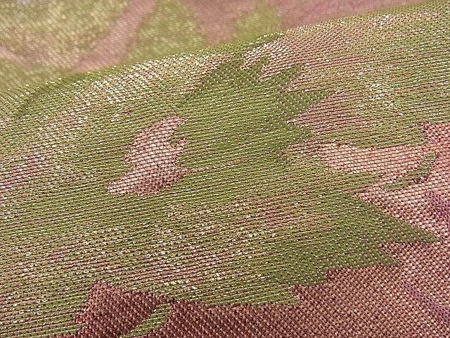 平和屋着物■六通柄袋帯 枝葉文 金銀糸 逸品 n-fw1654