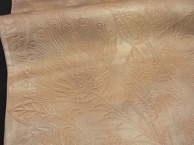 平和屋着物■全通柄袋帯 更紗草花文 引箔 逸品 n-fw1671