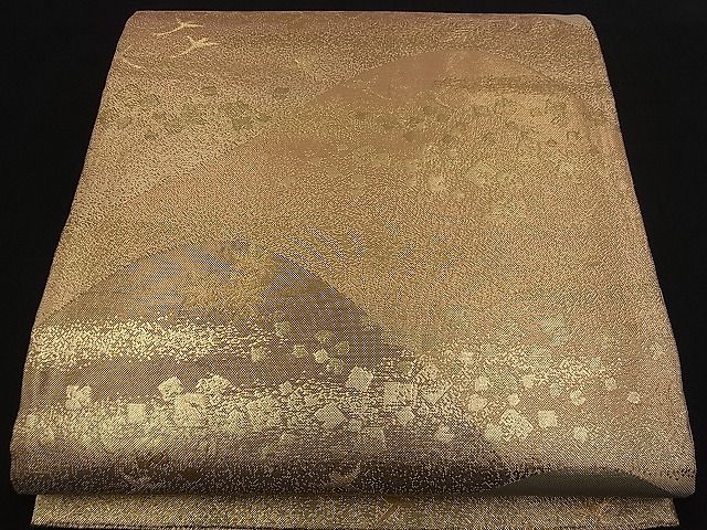 平和屋着物■六通柄袋帯 遠山箔散らし 金糸 逸品 n-fw1679